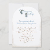 Thanksgiving van lettertype Oogst Uitnodigingen (Voorkant)