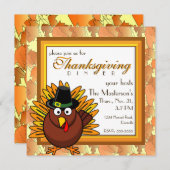 Thanksgiving van Pilgrim Turkey Kaart (Voorkant / Achterkant)