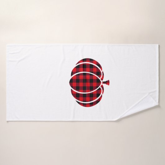 Thanksgiving van rode en zwarte buffelpompoen C Badhanddoek (Badhanddoek)