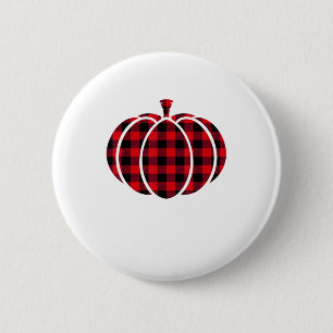 Thanksgiving van rode en zwarte buffelpompoen C Ronde Button 5,7 Cm
