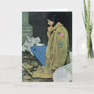 Thanksgiving van vluchtelingen feestdagen kaart