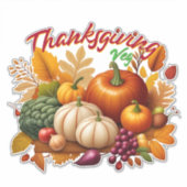 Thanksgiving Vegan Sticker (Voorkant)
