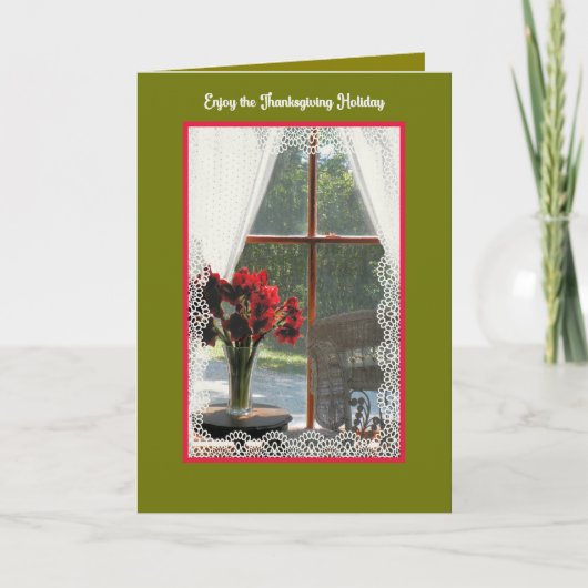 Thanksgiving-vensterontwerp Bedankkaart (Voorkant)