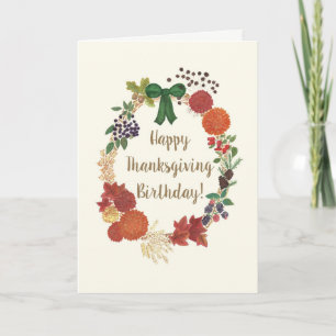 Thanksgiving Verjaardag Herfst Krans te Personalis Feestdagen Kaart