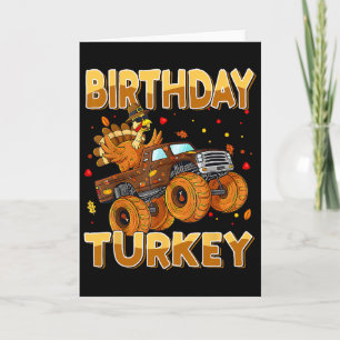 Thanksgiving Verjaardag Rijden Monster Truck Turki Kaart