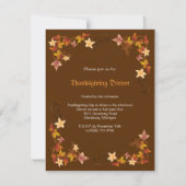 Thanksgiving verlaat Klassieke Herfst Border Kaart (Achterkant)