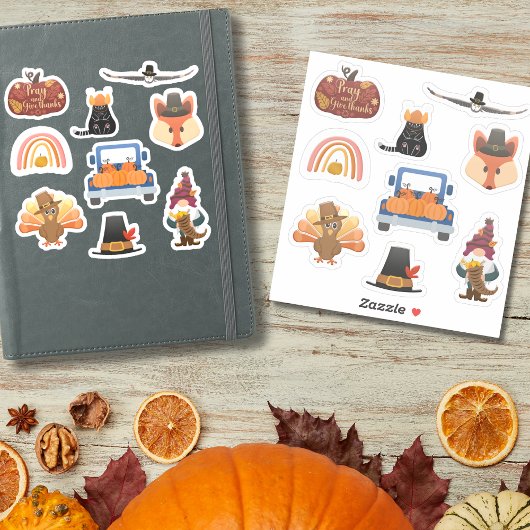 Thanksgiving verpakking 1 met 9 design- stickers