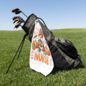 Thanksgiving Verpleegster Gnomen Herfst Scrub Golfhanddoek (Groen)