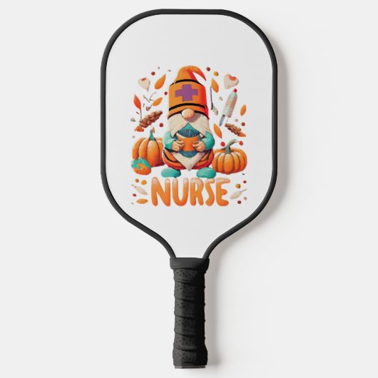 Thanksgiving Verpleegster Gnomen Herfst Scrub Pickleball Paddle (Voorkant)