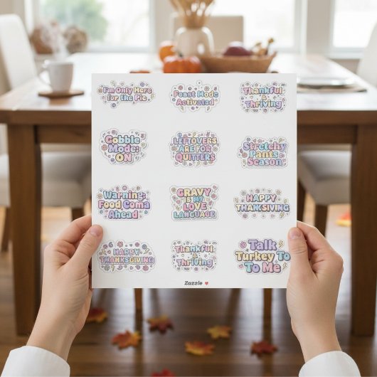 Thanksgiving Vibes Pastel Sticker Packs