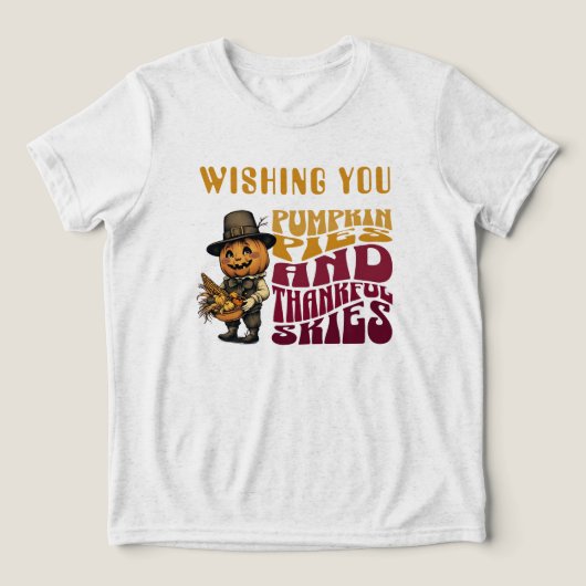 Thanksgiving Vibes Tri-Blend Shirt (Design voorkant)
