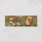 Thanksgiving Victoriaans Turkije Mini Visitekaartje (Achterkant)