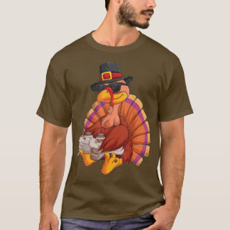 Thanksgiving videogame in Turkije Gamer Boys Kinde T-shirt