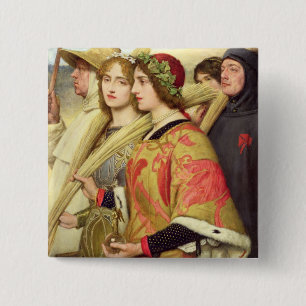 Thanksgiving Vierkante Button 5,1 Cm
