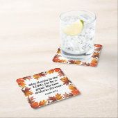 Thanksgiving Vierkante Kartonnen Onderzetter (Insitu)