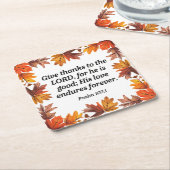 Thanksgiving Vierkante Kartonnen Onderzetter (Schuin)