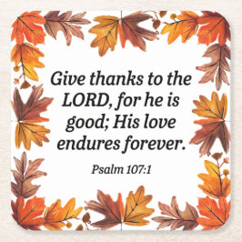 Thanksgiving Vierkante Kartonnen Onderzetter