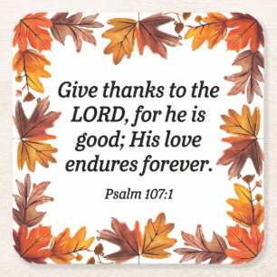 Thanksgiving Vierkante Kartonnen Onderzetter