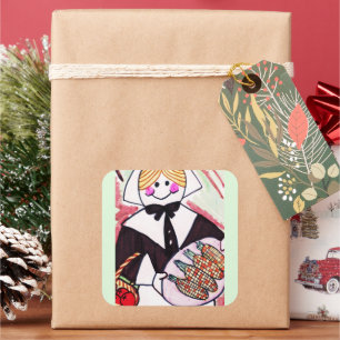 THANKSGIVING VIERKANTE STICKER