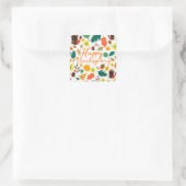 Thanksgiving Vierkante Sticker (Tas)