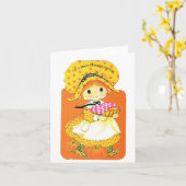 Thanksgiving vintage pour la carte Grandgirl (Fleur jaune)
