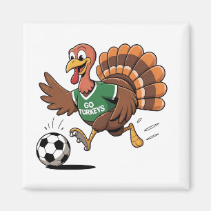 Thanksgiving Voetbal Turkije Gobbler Magneet
