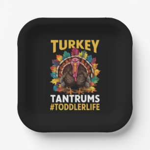 Thanksgiving voor het leven in Turkije en Tantrums Papieren Bordje