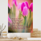 Thanksgiving voor redding Prophetic Poster (Keuken)