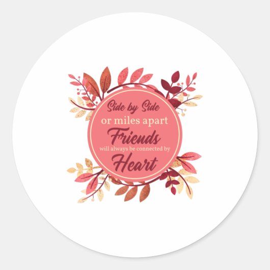 Thanksgiving - Vriendschapsvriendschap - Herfst -  Ronde Sticker (Voorkant)