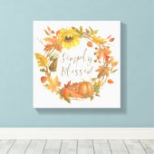 Thanksgiving Warm - Eenvoudig gezouten Canvas Afdruk (Insitu (Houten vloer))