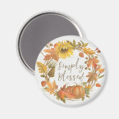 Thanksgiving Warm - Eenvoudig gezouten Magneet (Voorkant / Achterkant)