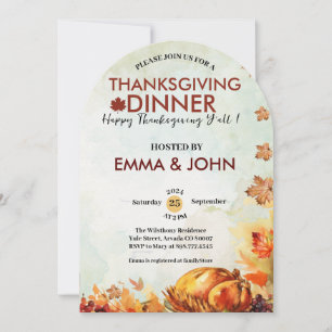 Thanksgiving Waterverf Bladeren Herfst Eend Kerst Kaart