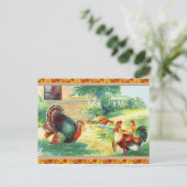 Thanksgiving Waterverf Feestdagenkaart (Staand voorkant)