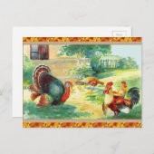 Thanksgiving Waterverf Feestdagenkaart (Voorkant / Achterkant)