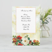 Thanksgiving Waterverf Flower Stationery Kaart (Staand voorkant)