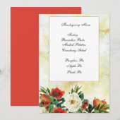 Thanksgiving Waterverf Flower Stationery Kaart (Voorkant / Achterkant)