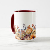 Thanksgiving-Waterverf Herfst Bloemen- Mok (Voorkant links)