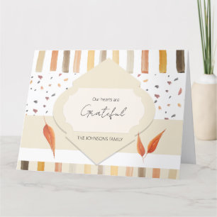 Thanksgiving Waterverf herfst pastelbladeren Bedankkaart