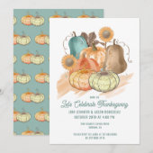 Thanksgiving Waterverf Pumpkins Kaart (Voorkant / Achterkant)