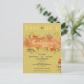 Thanksgiving Waterverf Rustic Greenery Leaves Briefkaart (Staand voorkant)