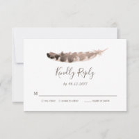 Thanksgiving Wedding | Bright Turkey Feather RSVP