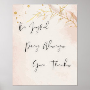 Thanksgiving: "Wees vrolijk, bid altijd, geef Beda Poster