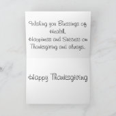 Thanksgiving Wenskaart met prijsopgave Feestdagen Kaart (Binnen)