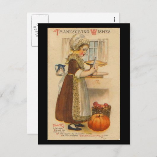 Thanksgiving wenst Briefkaart (Voorkant / Achterkant)