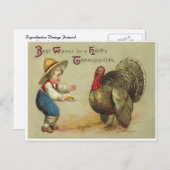 Thanksgiving wenst feestdagenkaart (Voorkant / Achterkant)