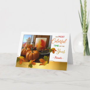 Thanksgiving wenst ouders nog leven feestdagen kaart