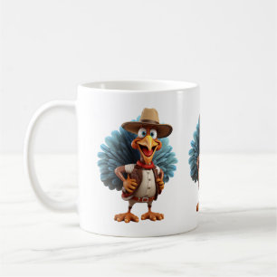 Thanksgiving Western Turkey Mug