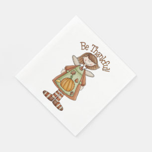 Thanksgiving/White Standard Luncheon Napkin Servet