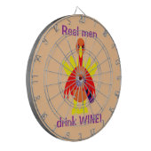 Thanksgiving wijn Drink Turkije Dartbord (Voorkant Links)