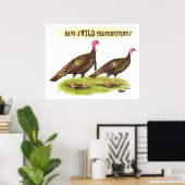 Thanksgiving wilde kalkoenen poster (Thuiskantoor)